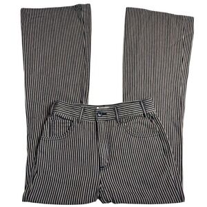 Nili Lotan Roe Vintage Railroad Stripe Flare Jeans Size 26 USA Made